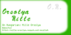 orsolya mille business card
